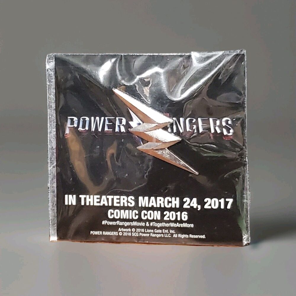 Power Rangers 2017 Movie Promo Pin SDCC Comics Con 2016 Brand NEW Sealed Rare
